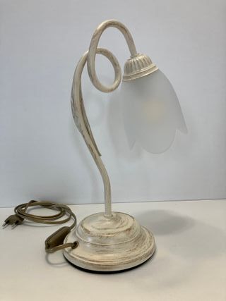 Lampada tavolo metallo avorio/oro