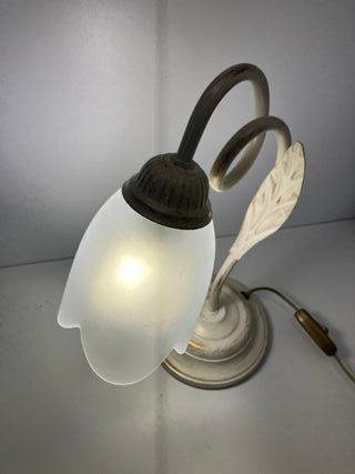 Lampada tavolo metallo avorio/oro