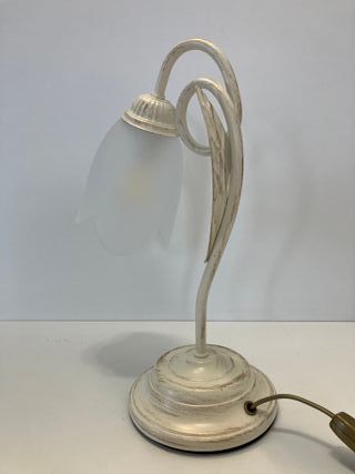 Lampada tavolo metallo avorio/oro