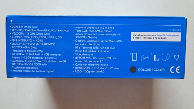 Brondi AMICO Smartphone Senior Dual SIM