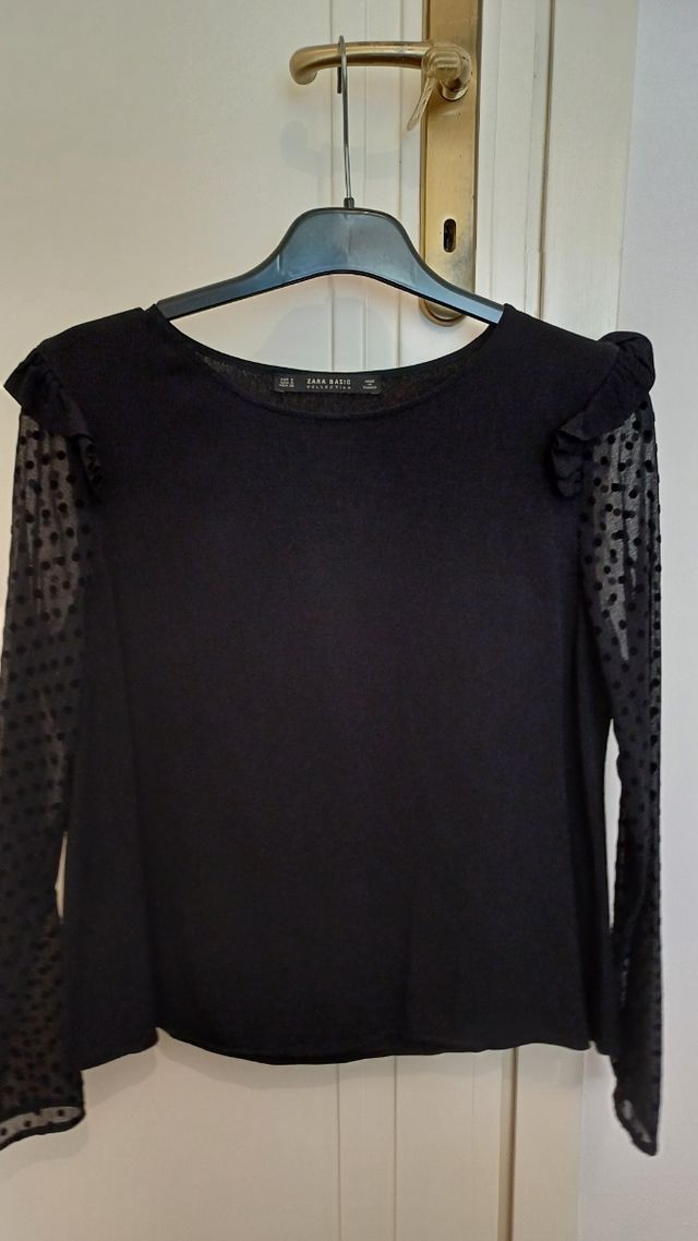 Maglione Zara nero M - maniche trasparenti