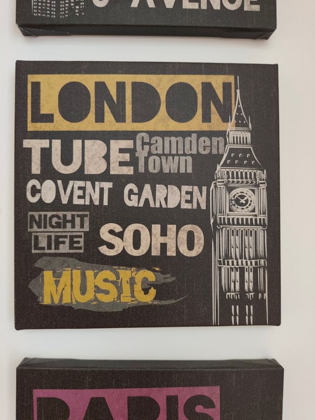 3 Cuadros Decorativos Ciudades