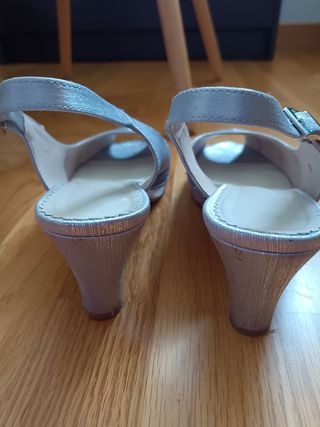 Sandalias Plataforma Plata