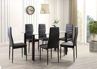 Comedor Negro con 6 sillas! ULTIMAS