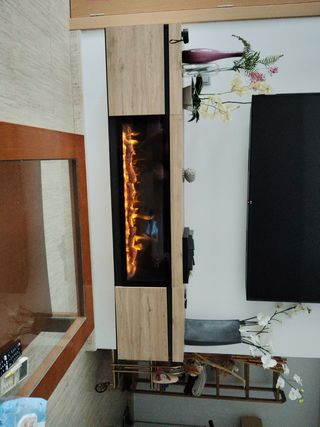 Mueble TV con chimenea eléctrica 2metros con10cent