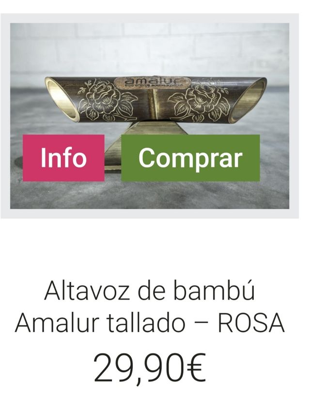 Altavoz Amalur bambú
