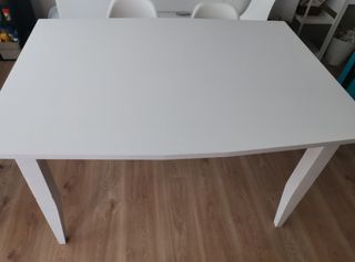 Mesa comedor blanca 130x90cm