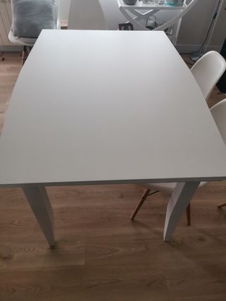 Mesa comedor blanca 130x90cm