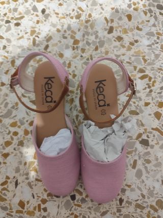 Sandalias Keca esparto rosa
