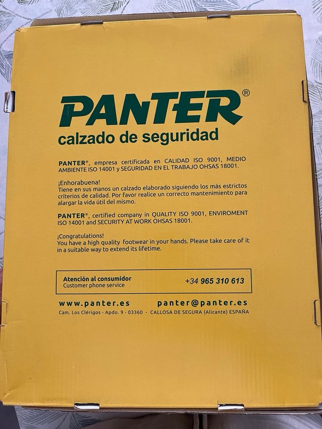 Botas seguridad PANTER negras