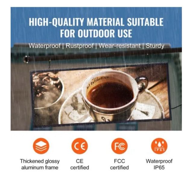 Panel LED publicitario 99x41cm