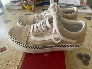 Vans Old Skool beige niño.Talla 34.5 Eu.