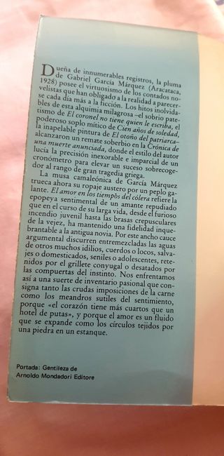 El amor en los tiempos del cólera