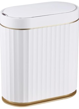 Cubo basura automático blanco