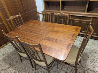 Mesa comedor vintage 6 sillas