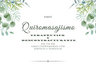 ✨ Quiromasajista titulada.