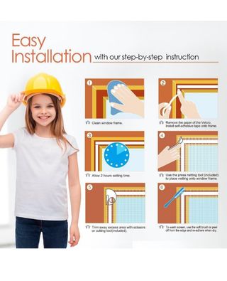 Mosquitera ventana autoadhesiva 150x180 blanca