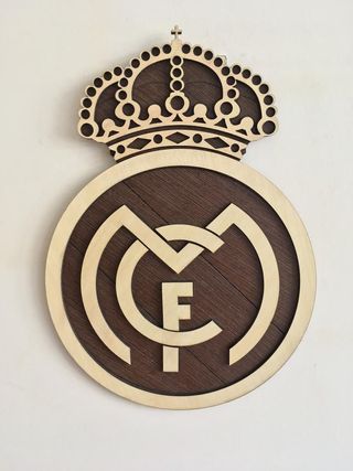 Escudo Real Madrid - Madera