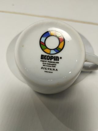 Juego 6 tazas café multicolor