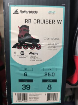 Patines Rollerblade RB Cruiser W - 39 EU. Regalo.