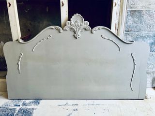 Cabecero cama antiguo gris