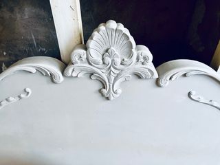 Cabecero cama antiguo gris