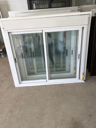 Ventana corrediza aluminio blanca
anch148 alt 129