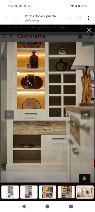 Vitrina Verona Conforama 2 puertas