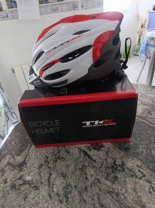 Casco bici TKX - Rojo y Blanco