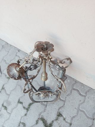 Lampadario stile vintage in ottone