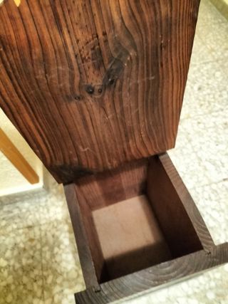 Silla madera tallada años 80