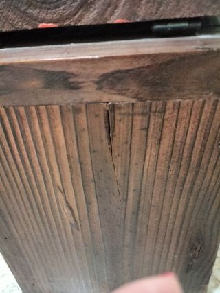 Silla madera tallada años 80