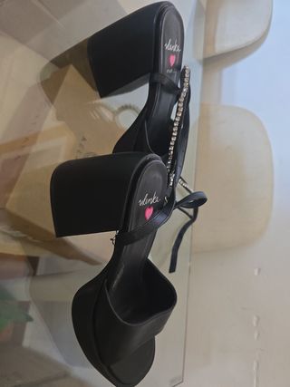 Sandalias Ulanka negras tacón 39