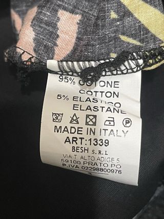 Vestito lungo nero stampa animalier tg L