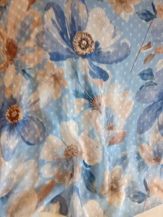 Blusa fiori blu - tg. unica