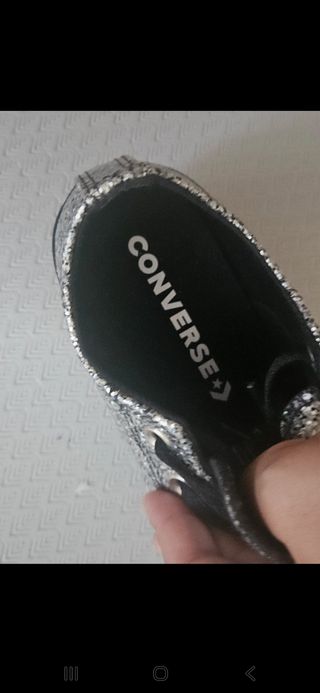 Converse All Star Glitter - Plata