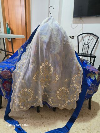 Traje Fallera azul y dorado 

Largo falda 86cm