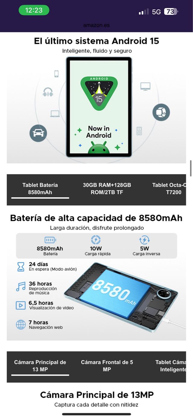 nuovo tablet Tab A9 Pro+ 11" confezionato con Android 15