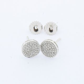 Pendientes oro blanco brillantes