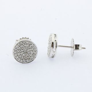 Pendientes oro blanco brillantes