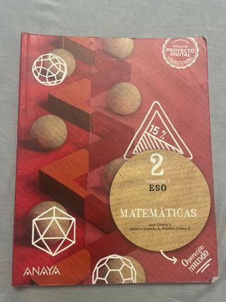 libro matemáticas 2º ESO