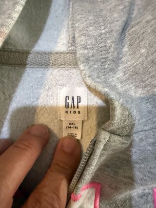 Sudadera GAP gris con capucha