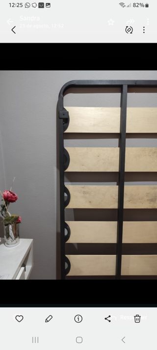 Cama 90 - Estructura de somier,colchón y cabezal 