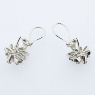 Pendientes vintage oro blanco con brillantes