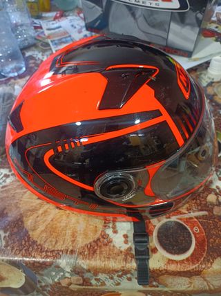 Casco NZI negro-naranja talla S