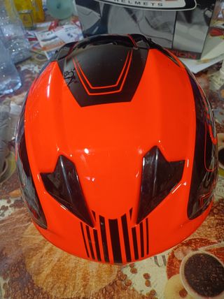 Casco NZI negro-naranja talla S