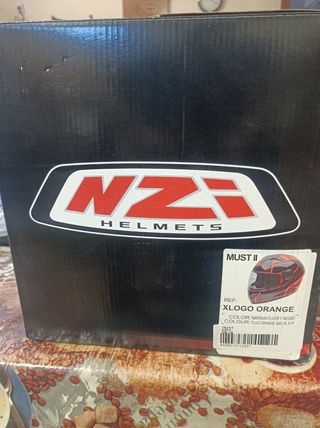 Casco NZI negro-naranja talla S