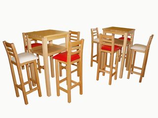 Sillas altas asiento madera o tapizado