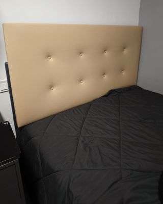 Cabecero cama polipiel beige 90-135cm
