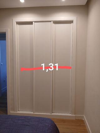 3 puertas armario empotrado blanco